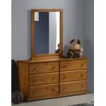 6 Drawer Double Dresser - Pecan - Image 2