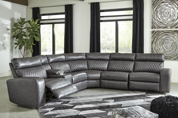 17215ae4494db21970413a2a8a8fd7fd Samperstone 6-Piece Power Reclining Sectional - Image 1