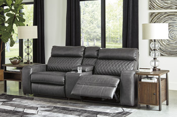 f15da9da54239133056df0c96d720c2d Samperstone 3-Piece Power Reclining Sectional Loveseat - Image 1