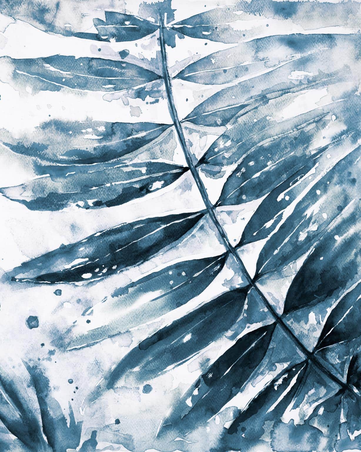 Blue Jungle Leaf II Blue Jungle Leaf II - Image 1