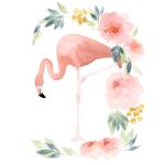 Floral Flamingo I
