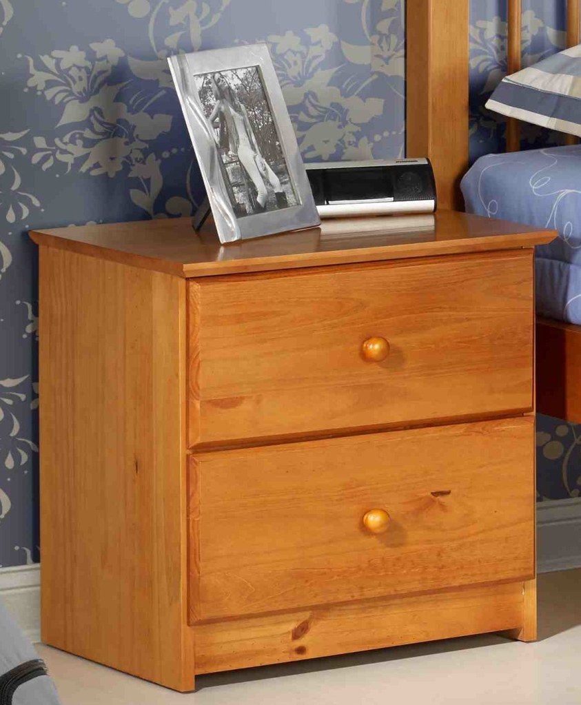 2 Drawer Nightstand – Pecan 2 Drawer Nightstand - Pecan - Image 1