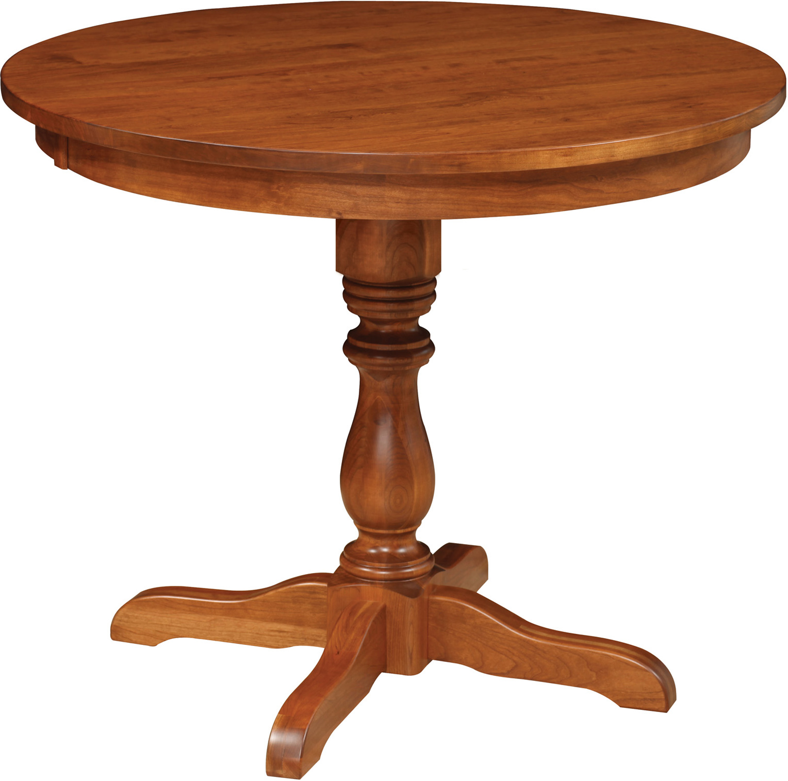 Solid Round Top Eased Edge Counter Height Table with Duth Base Solid Round Top Eased Edge Counter Height Table with Duth Base - Image 1
