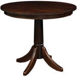 Shaker Round Top Eased Edge Table in Rich Tobacco