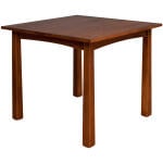 Solid Straitcut Top Eased Edge Counter Height Table with Exeter Leg