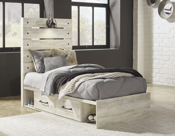 31a7fc4f5b7b92deb6a0187afdb74a78 Cambeck Twin Panel Bed with 2 Storage Drawers - Image 1