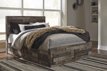 7525231f5fa1aab00e64b4b15732bbf3 Derekson Queen Panel Bed with 4 Storage Drawers - Image 1