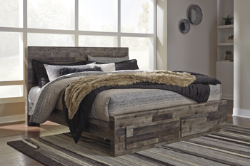 2fdaf30b4cda65cc784e428035d06e2d Derekson King Panel Bed with 2 Storage Drawers - Image 1