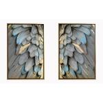 Hand Painted Textured Canvas in Frame