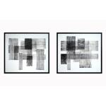 Hand Painted Textured Canvas in Frame (Set)
