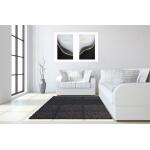 Hand Painted Textured Canvas W/ Foil in Frame (Set) - Image 2