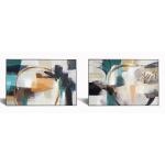 Hand Painted Textured Canvas in Frame (Set) - Image 2