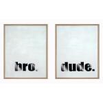 Hand Painted Textured Canvas in Frame (Set)