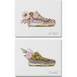 HD Print on Canvas with Crystals and Glitterr (Set of 2)