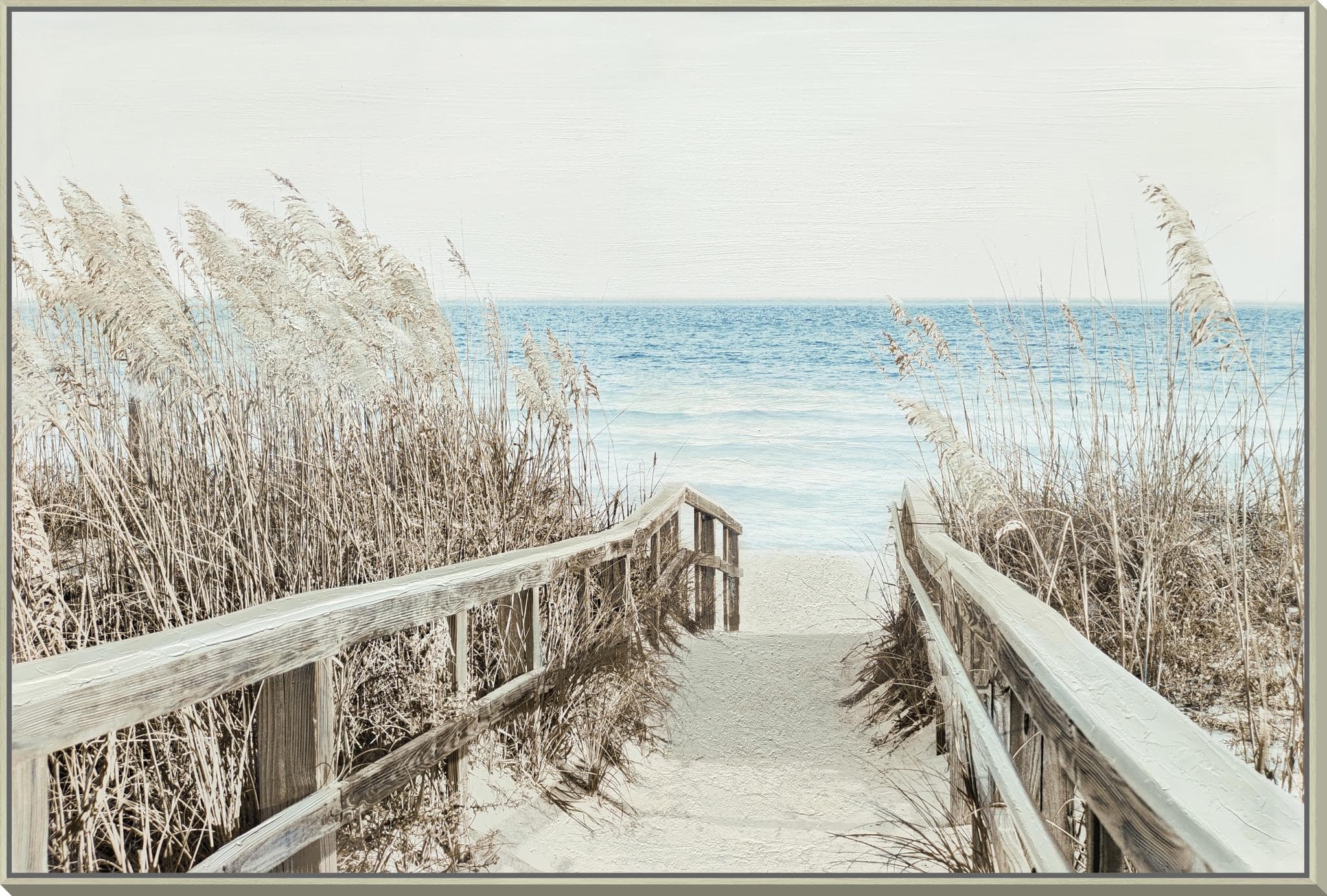 Hand Painted Textured Canvas in Frame Hand Painted Textured Canvas in Frame - Image 1