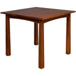 Solid Straitcut Top Eased Edge Bar Height Table with Exeter Legs