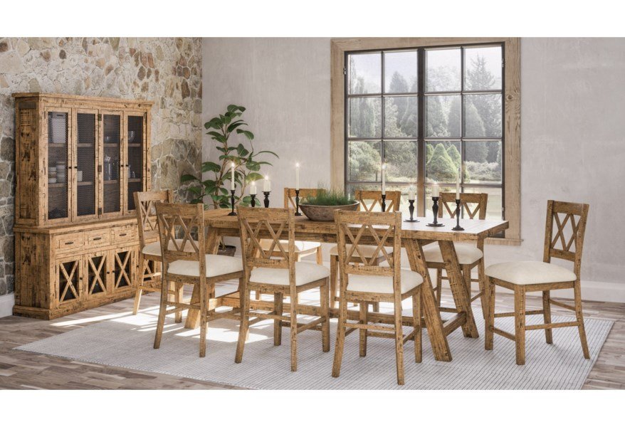 Telluride Collection 9-Piece Counter Height Table And Chair Set Telluride Collection 9-Piece Counter Height Table And Chair Set - Image 1
