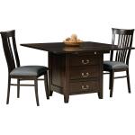 Flip Top Dining Table W/ 3 Drawer Base