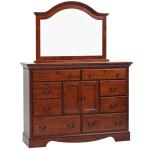 Merlot 8 Drawer Dresser – 2 Doors W/ Mirror