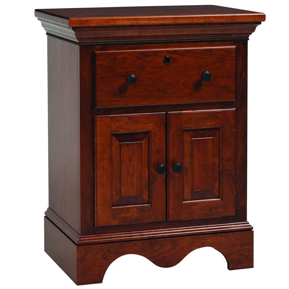 Merlot 1 Drawer Nightstand – W/ Doors Merlot 1 Drawer Nightstand – W/ Doors - Image 1