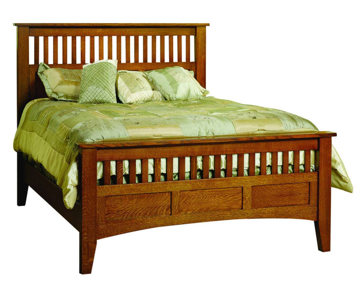 Mission Antique Bed King Mission Antique Bed Twin - Image 1