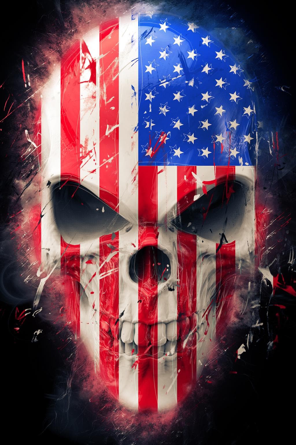 Temp Glass w/ Foil – American Skull Temp Glass w/ Foil – American Skull - Image 1
