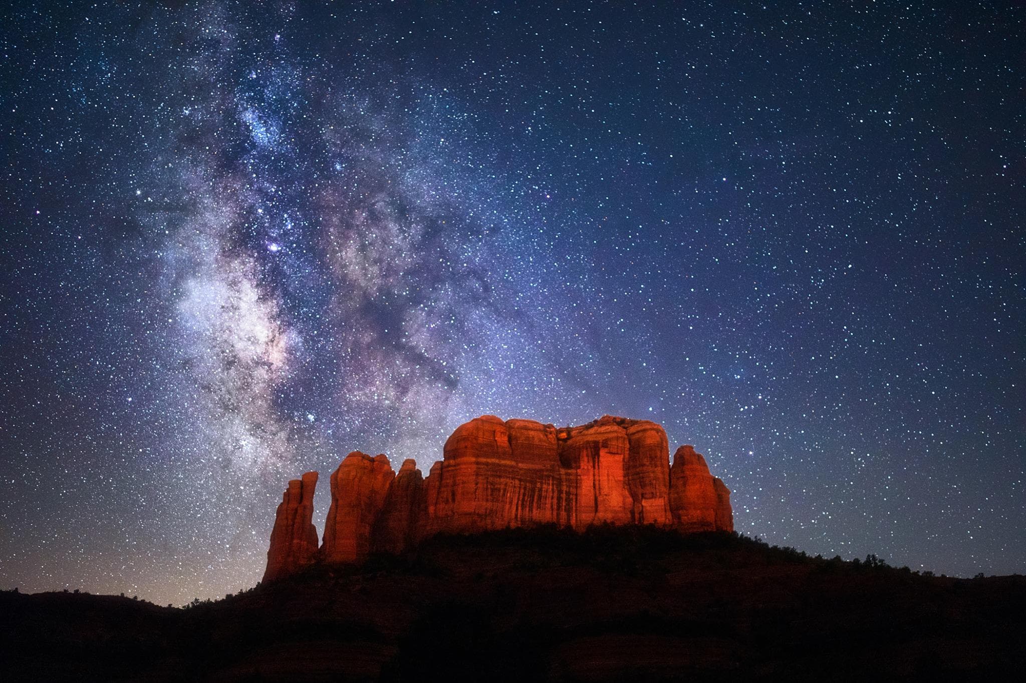 Temp Glass w/ Foil – Cathedral Rock Sedona Temp Glass w/ Foil – Cathedral Rock Sedona - Image 1