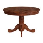 Traditional Reeded Single Pedestal Dining Table