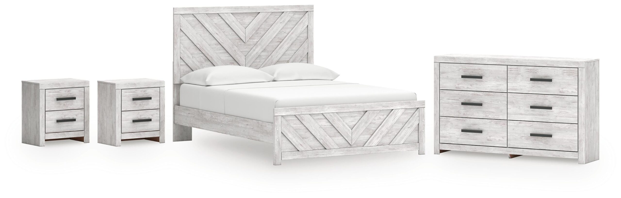 Cayboni Queen Panel Bed, Dresser and 2 Nightstands