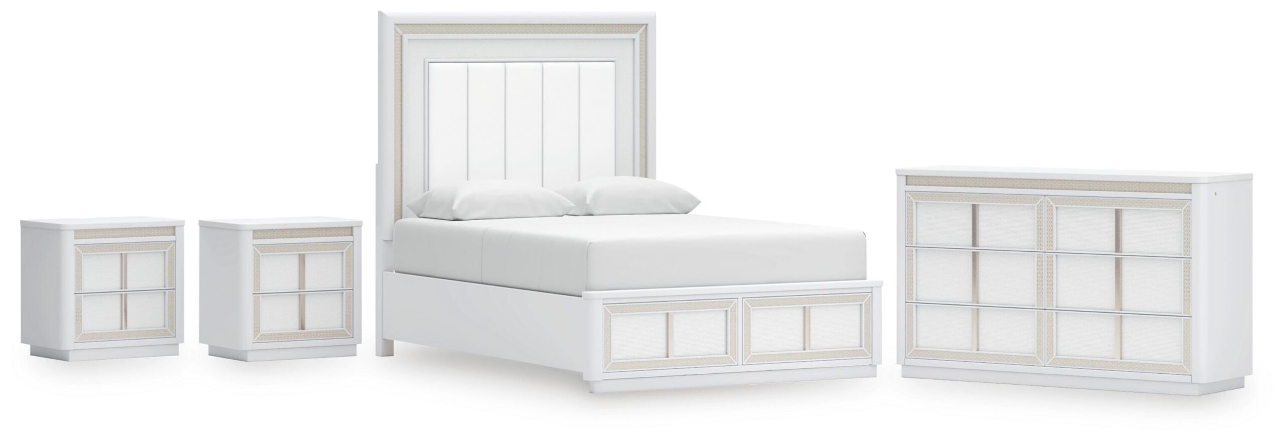 Chalanna Queen Storage Bed, Dresser and 2 Nightstands
