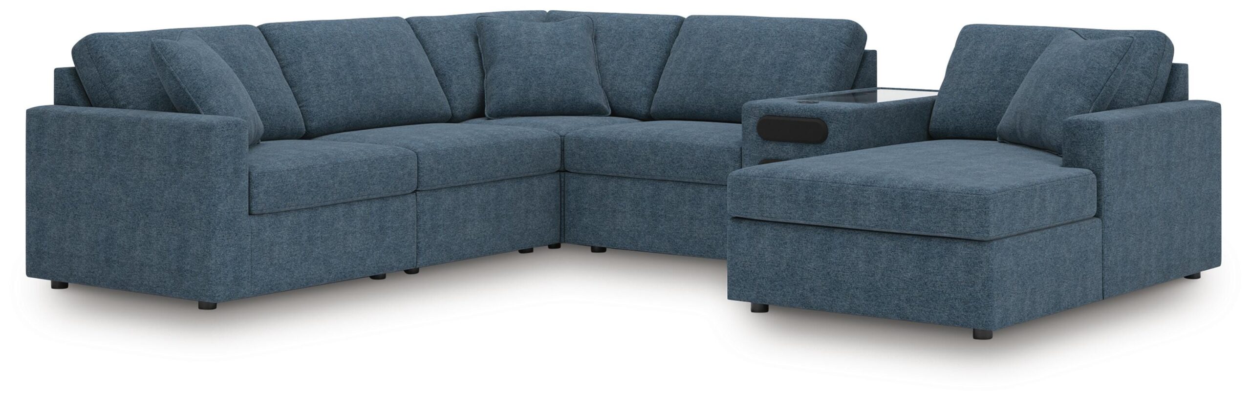7271a0f753244ff65be77b1bb234f7e2 Modmax 6-Piece Sectional with Audio System and Chaise - Image 1