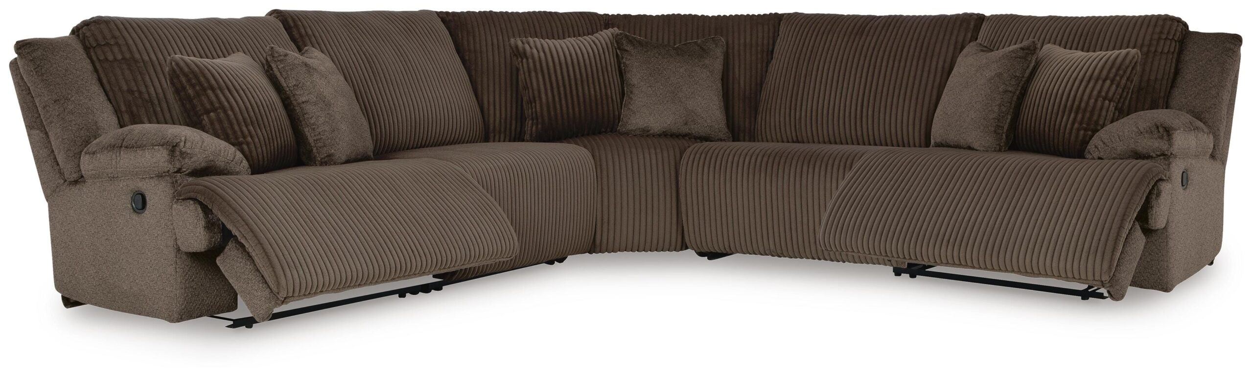 7776095a861689a149e9a75060b724f4 Top Tier 5-Piece Reclining Sectional - Image 1