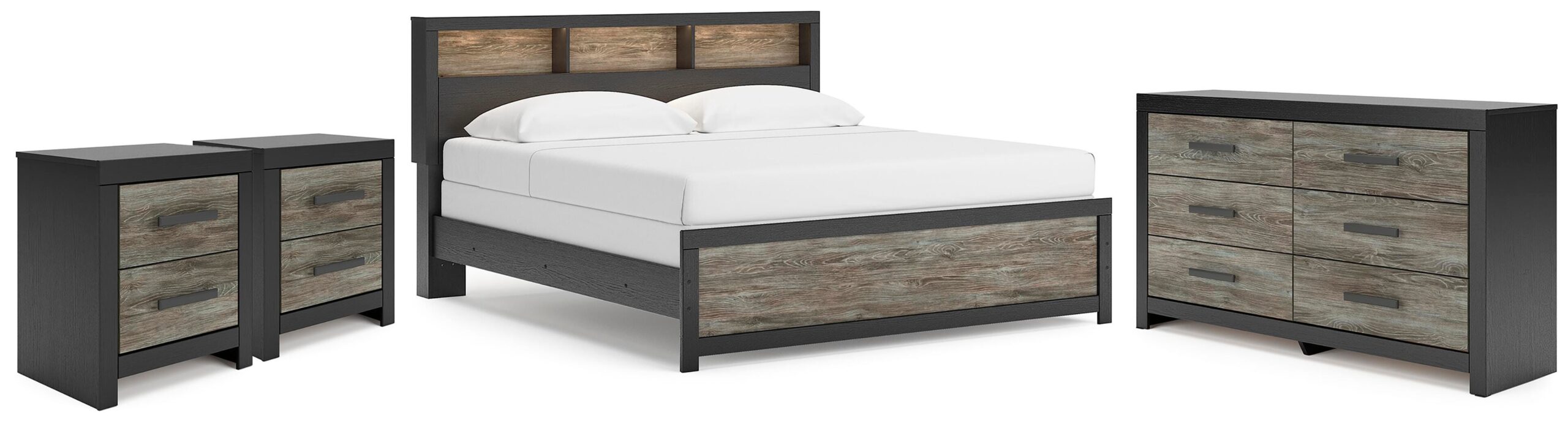 Broachmyn King Panel Bed, Dresser and 2 Nightstands