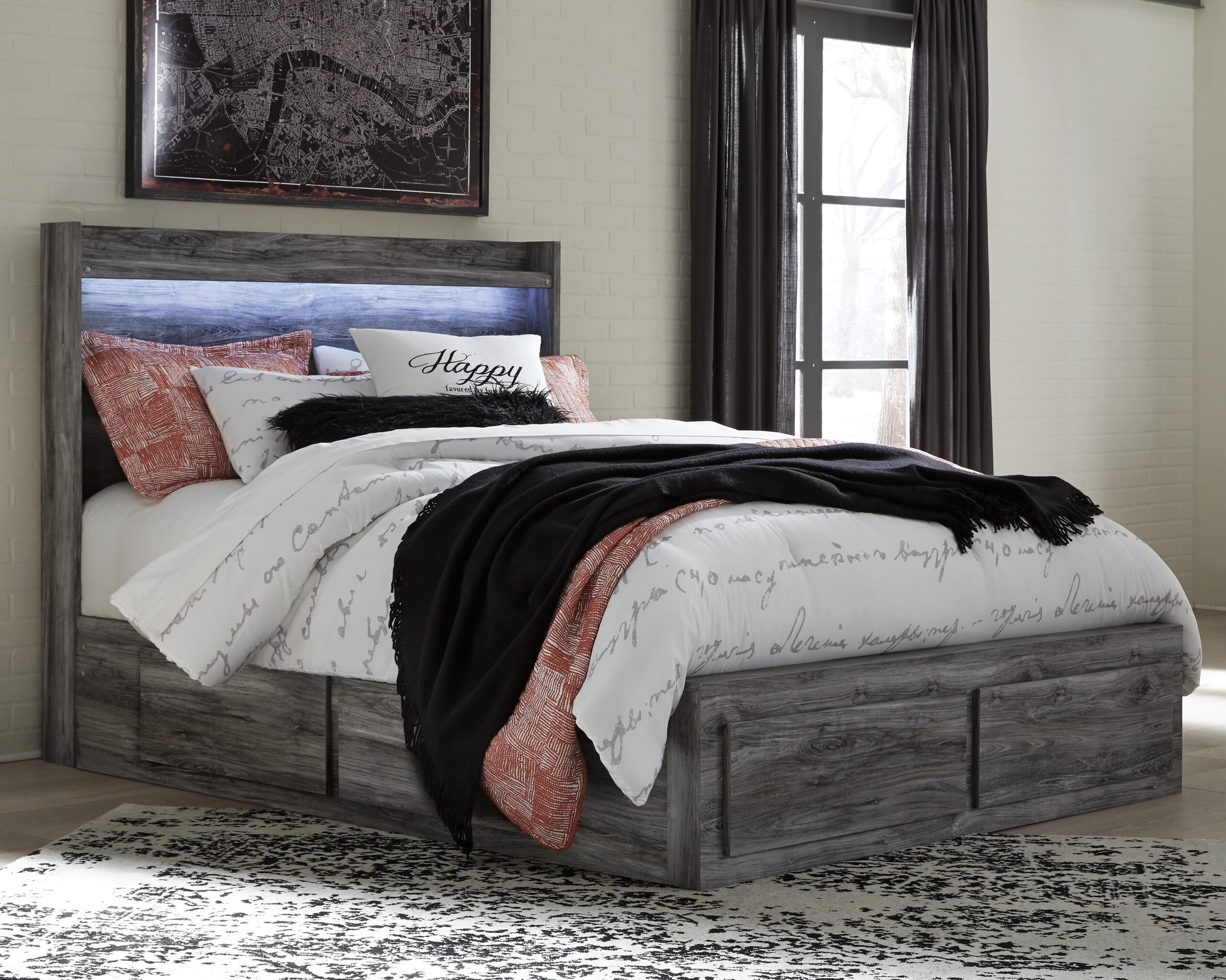 Baystorm Queen Panel Bed with 4 Storage Drawers - Image 2