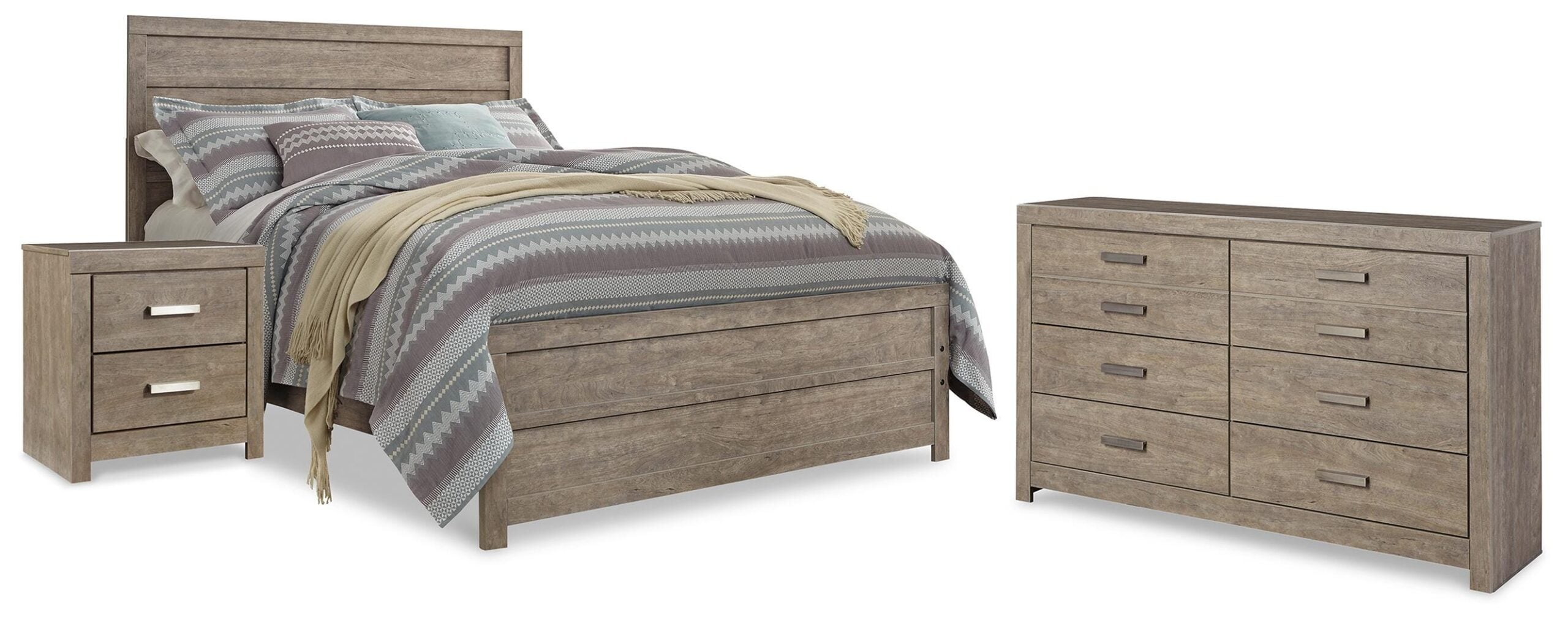 Culverbach Queen Panel Bed, Dresser and Nightstand