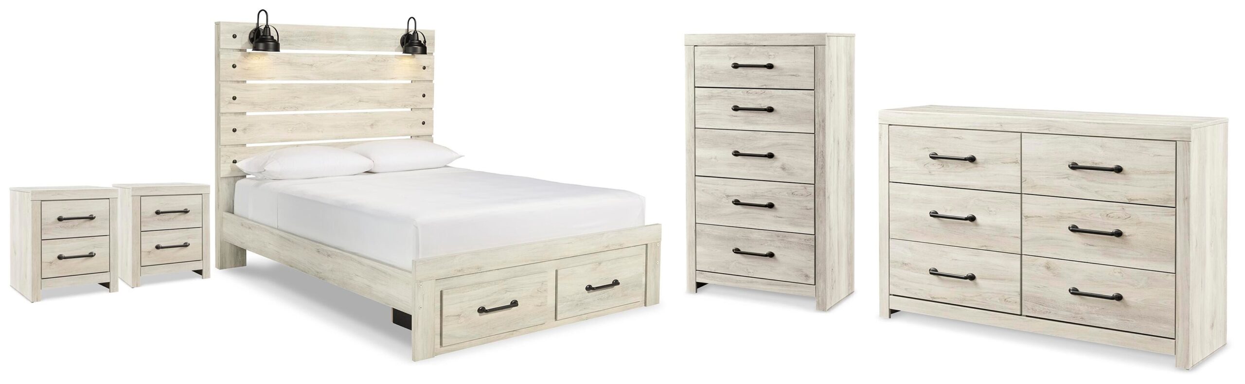 bbc3514b461893b7306e3366cb3872e5 Cambeck Queen Panel Storage Bed, Dresser, Chest and 2 Nightstands - Image 1
