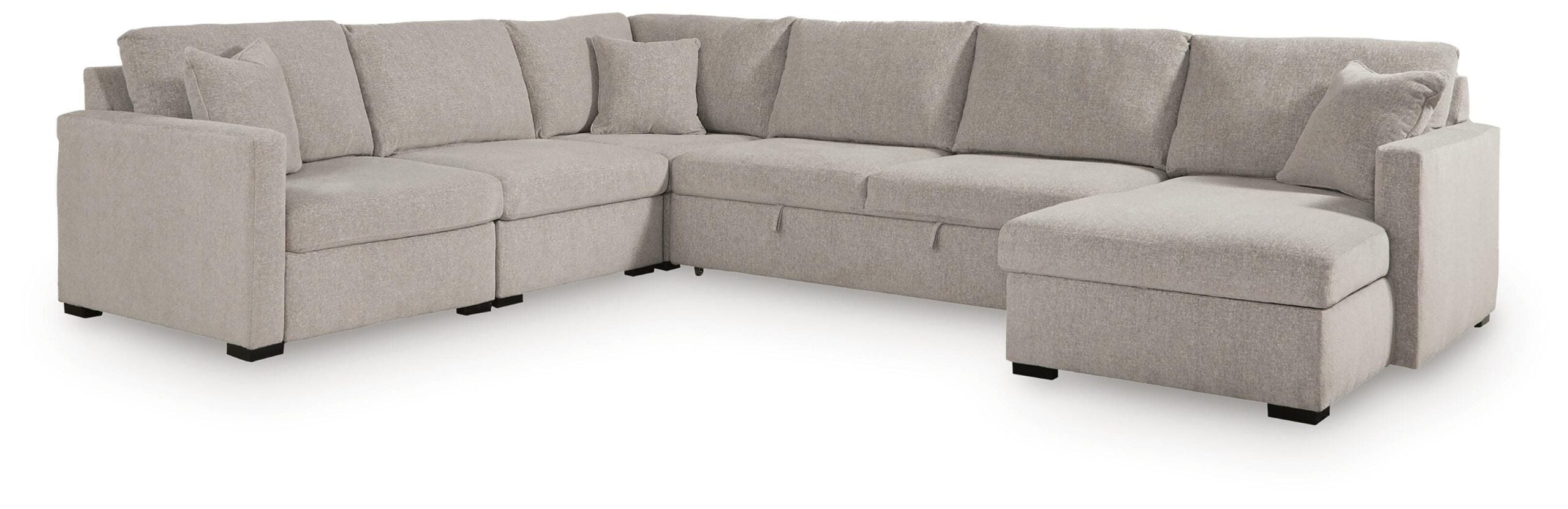 25ea82783ddd16c107dc26e26a264325 ModMax Luxe 5-Piece Sectional with Chaise and Pop Up Sleeper - Image 1