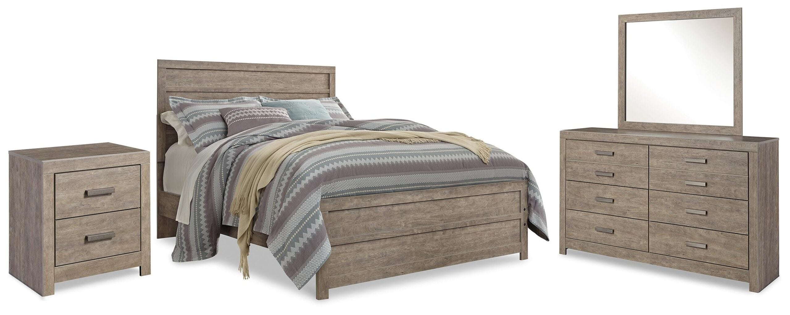 Culverbach Queen Panel Bed, Dresser, Mirror and Nightstand