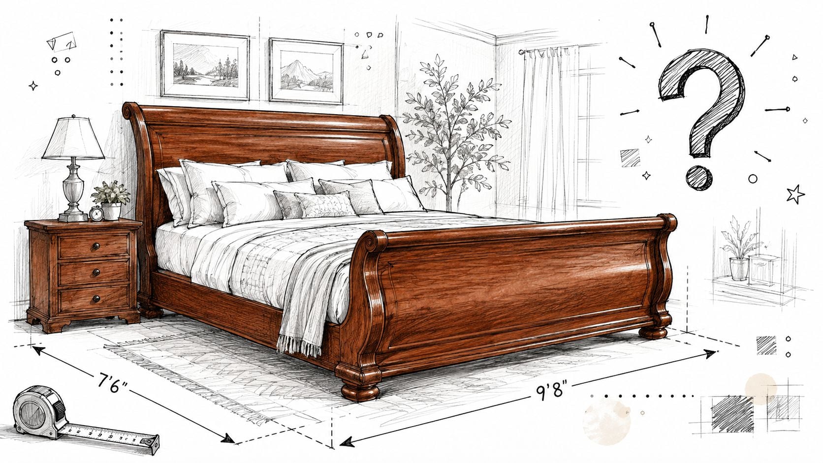 Will a Cherry Sleigh Bed Fit Your Bedroom
